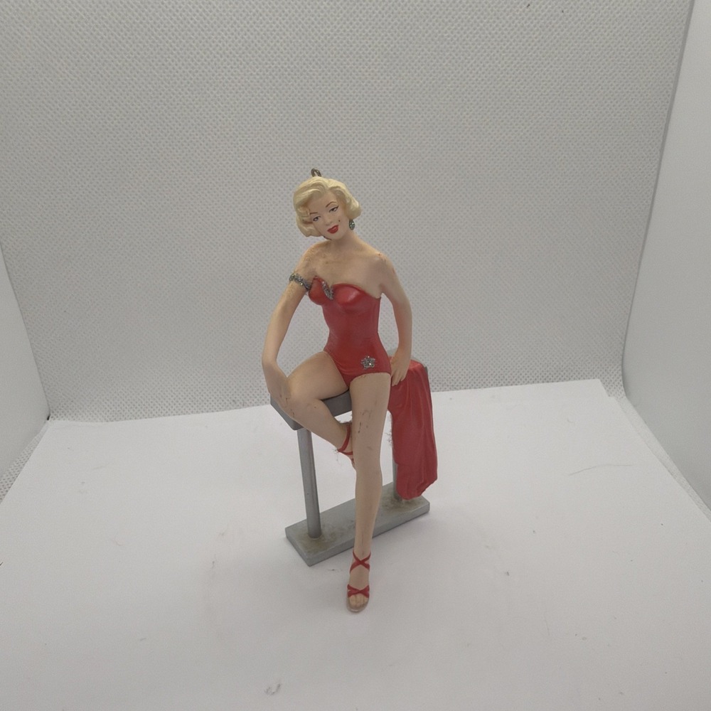 Vintage 1999 Marilyn Monroe Ornament 1950s Style Auto Dash Red Swimsuit Hallmark